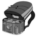 Рюкзак для фотоаппарата Hama Sorento 170 black/blue  128x16x15 (H-23134)